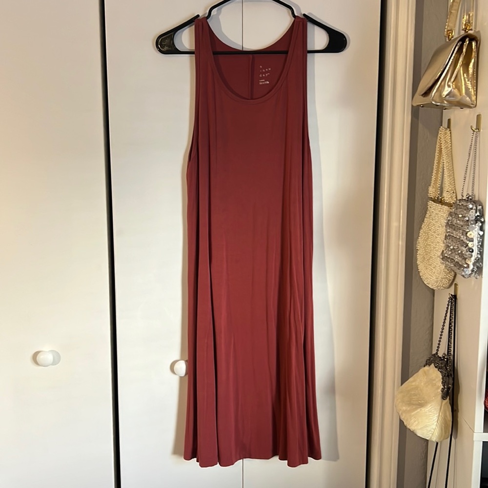 Dusty pink swing dress, size large